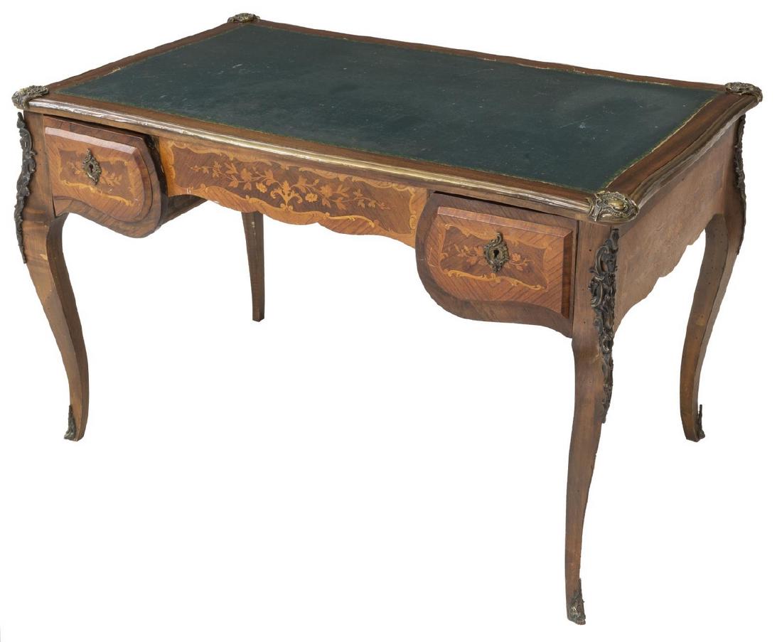 VINTAGE FRENCH LOUIS XV STYLE BUREAU PLAT (1 of 4)