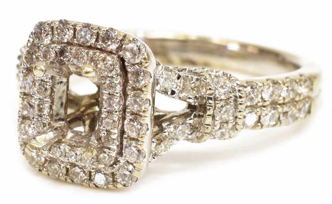 ESTATE 18KT WG & DIAMOND RING SETTING ONLY (1 of 5)