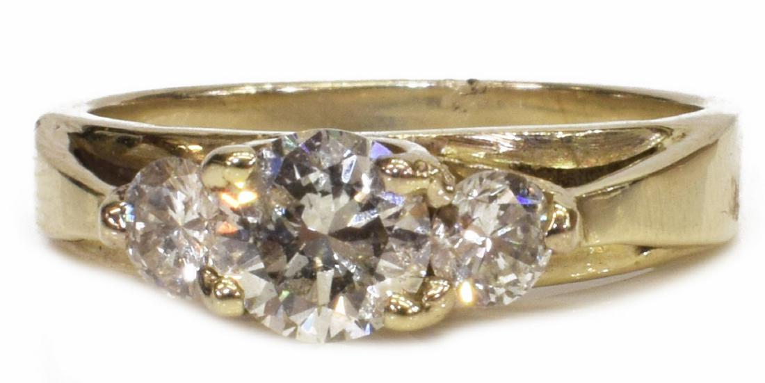 ESTATE 14KT WHITE GOLD 1.36CTTW DIAMOND RING (1 of 5)