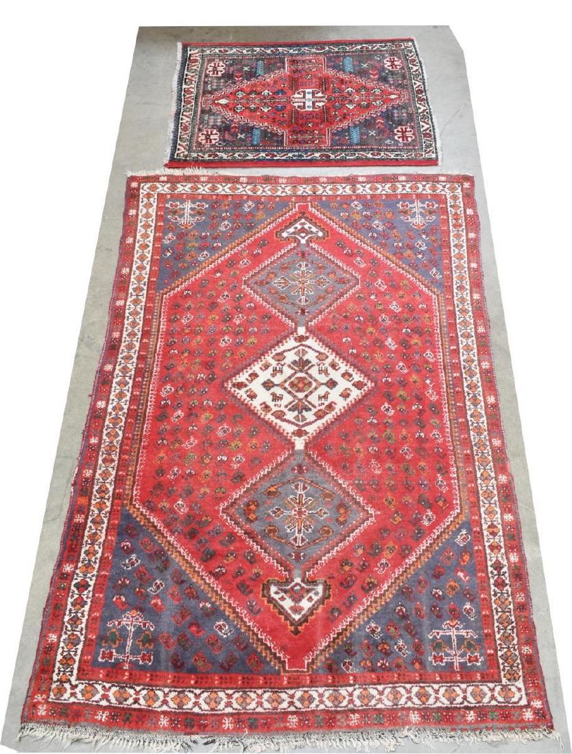 (2) HAND-TIED WOOL RUGS, 4'3" X 3'5", 8'3" X 5'3" (1 of 7)