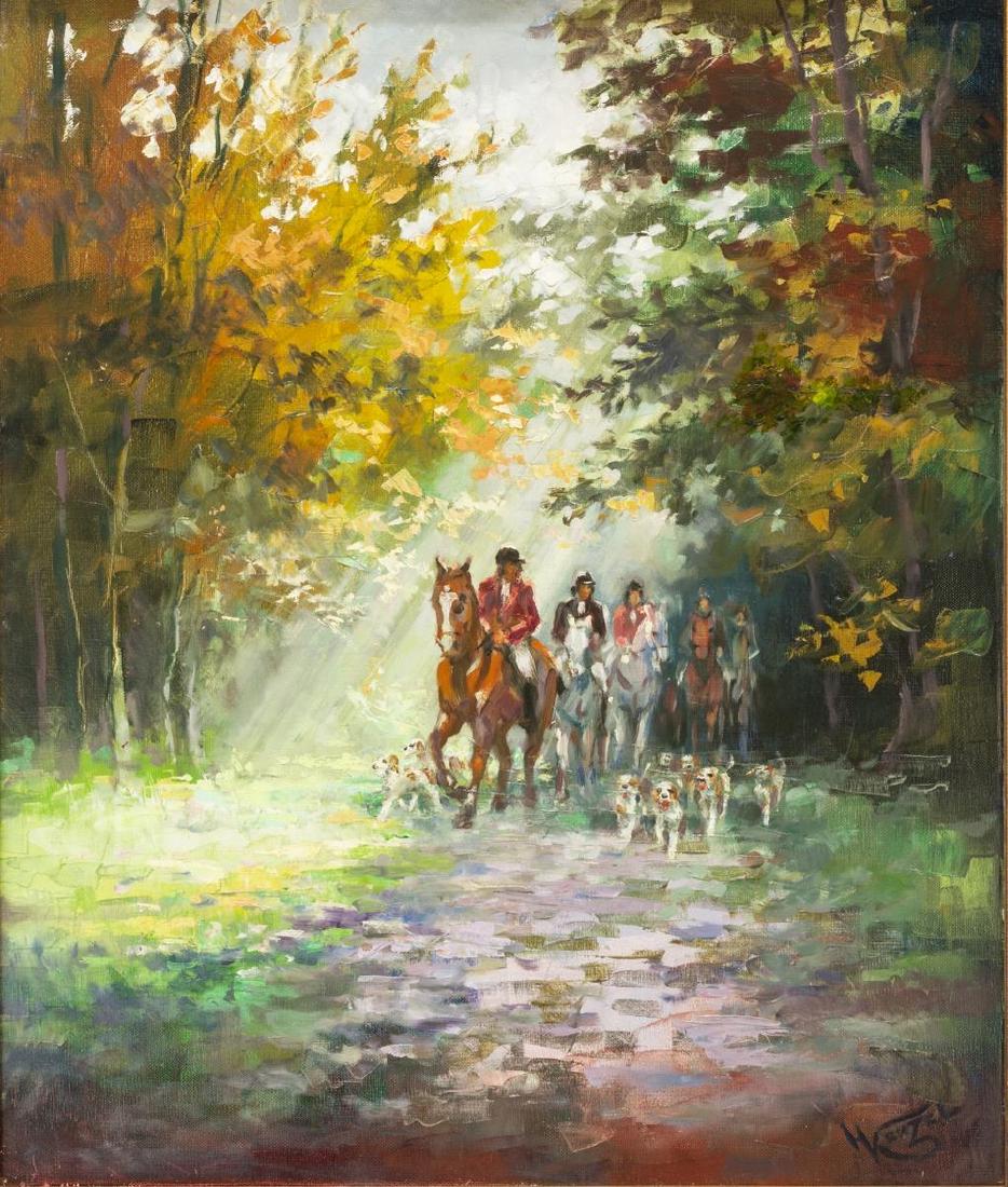 HERMANN KENZEL (1922-c.2003) HUNT RIDERS & DOGS (1 of 4)