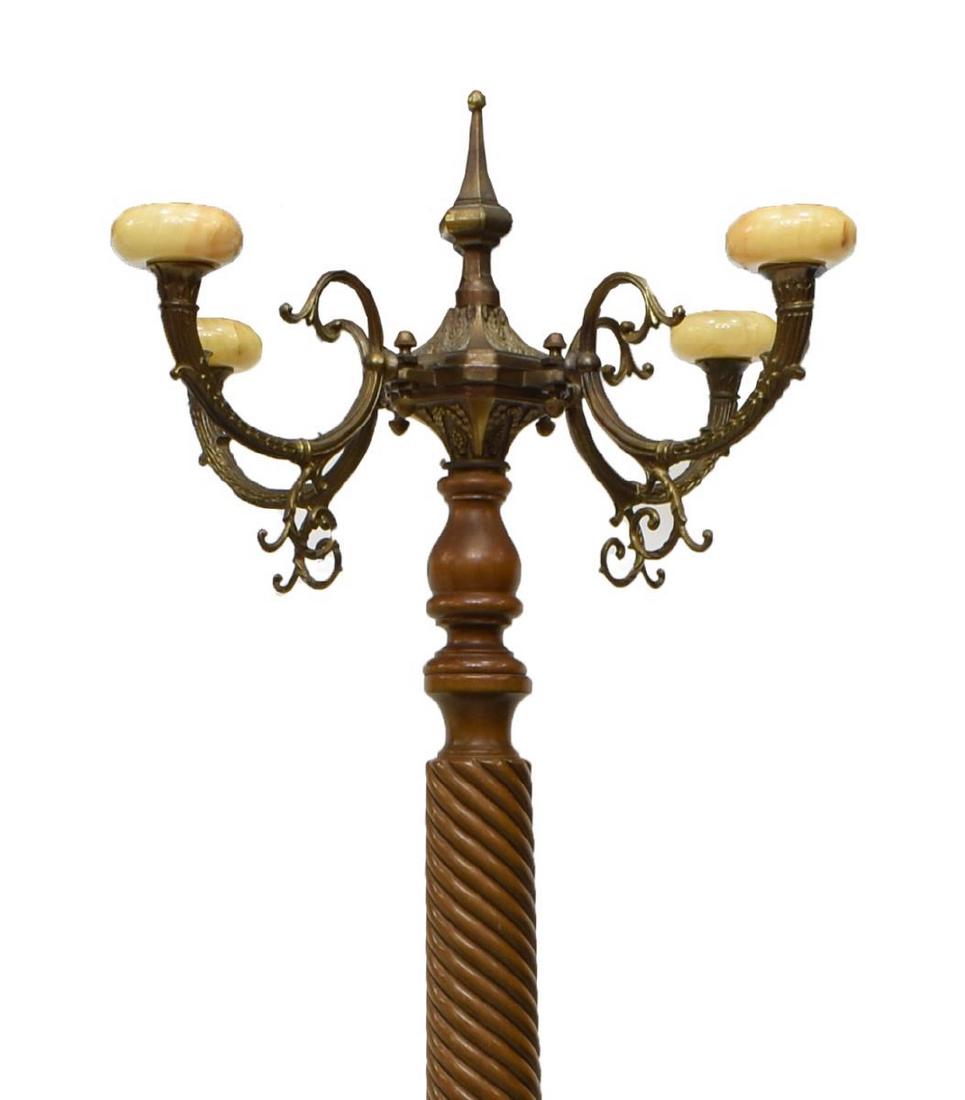 ITALIAN GILT METAL & WALNUT STANDING HALL TREE (1 of 3)