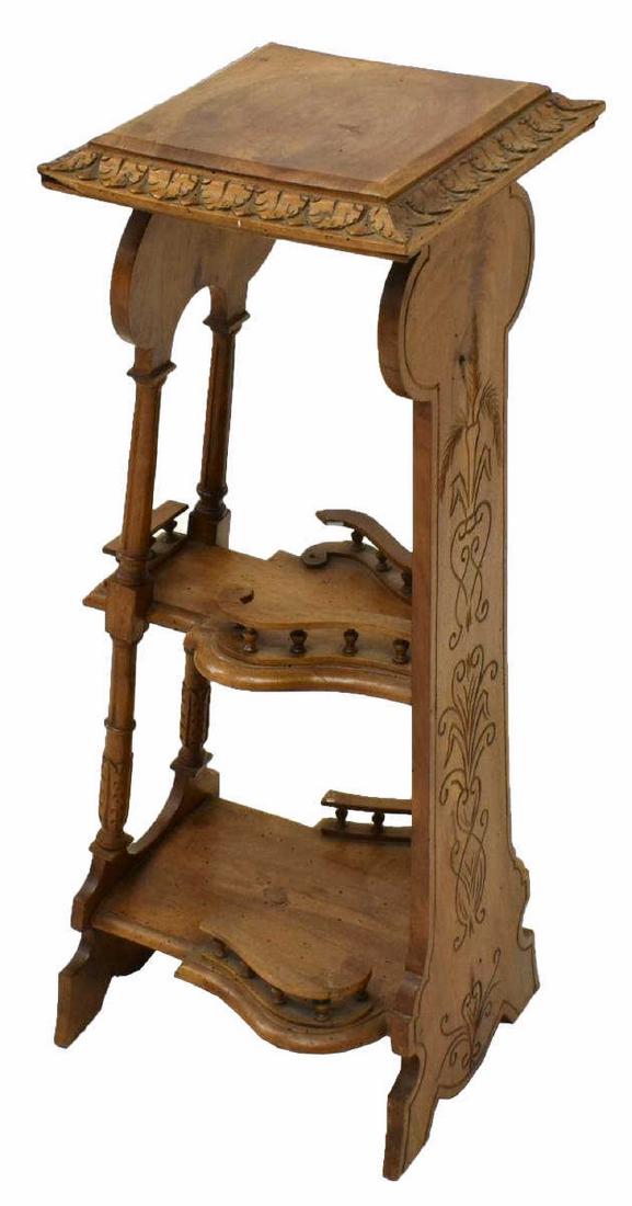 ITALIAN RENAISSANCE REVIVAL CARVED WALNUT STAND (1 of 5)