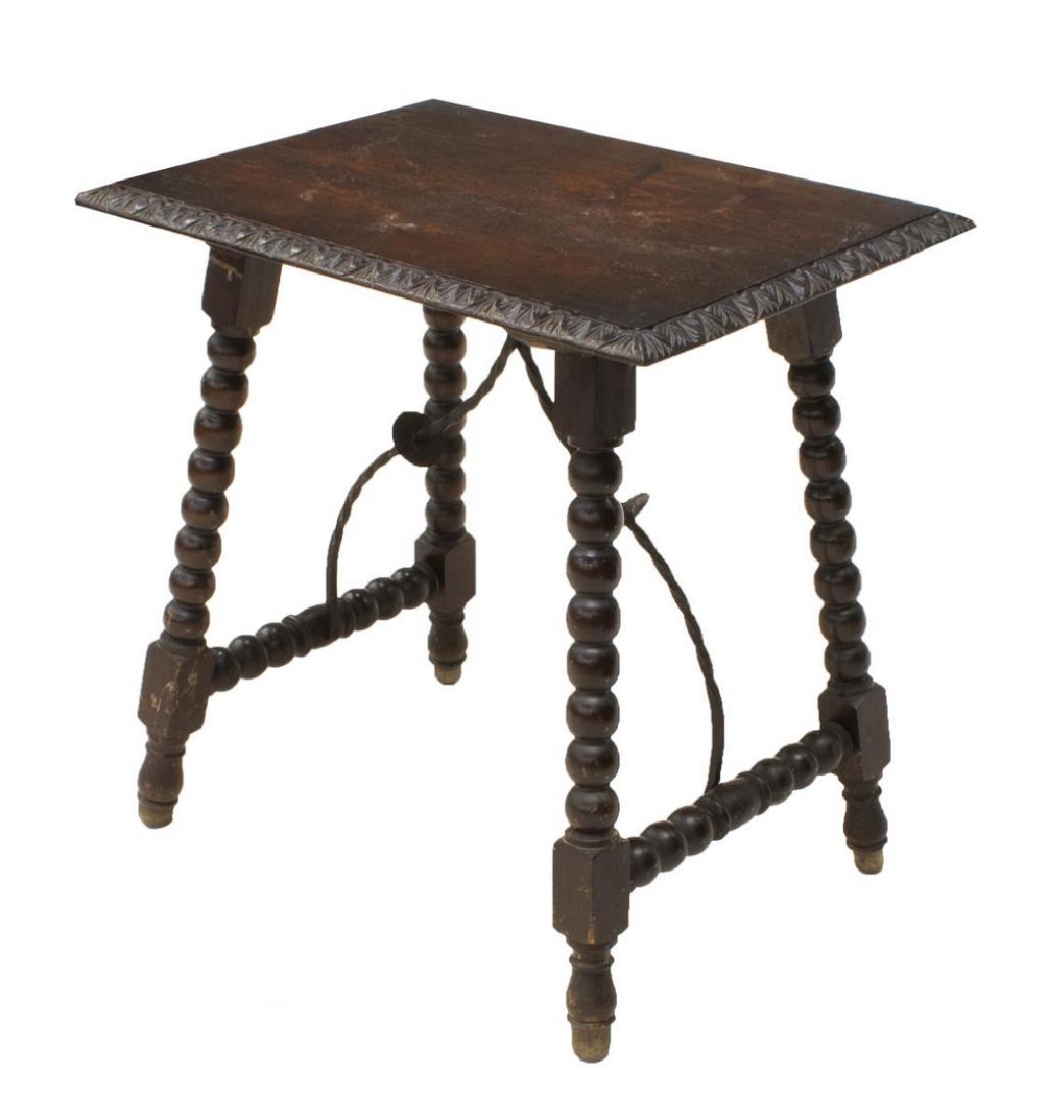 SPANISH BAROQUE STYLE WALNUT SIDE TABLE (1 of 4)