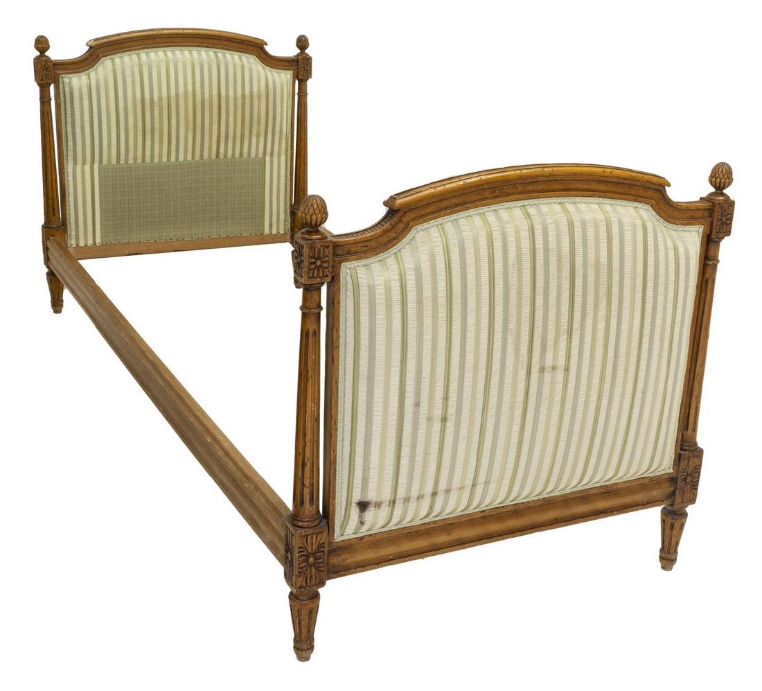 FRENCH LOUIS XVI STYLE UPHOLSTERED BED (1 of 2)