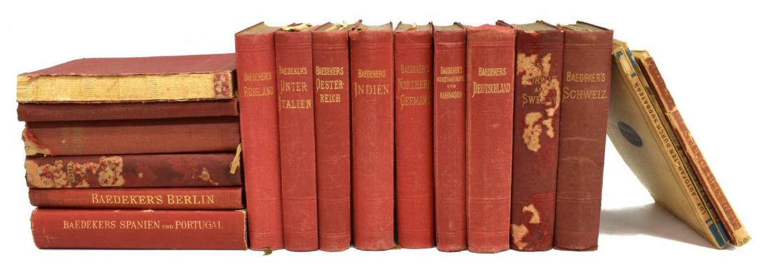 18) VINTAGE GERMAN LANGUAGE BADEKERS TRAVEL GUIDES (1 of 3)