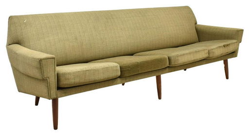 Danish Mid Century Modern Upholstered Sofa