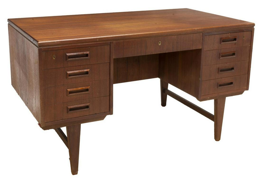 Danish Mid Century Modern Teak Writing Desk Aug 24 2019