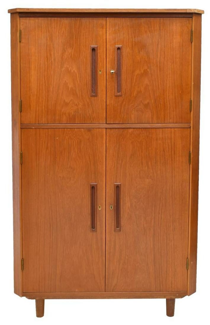 Danish Mid Century Modern Teak Corner Cabinet Aug 24 2019
