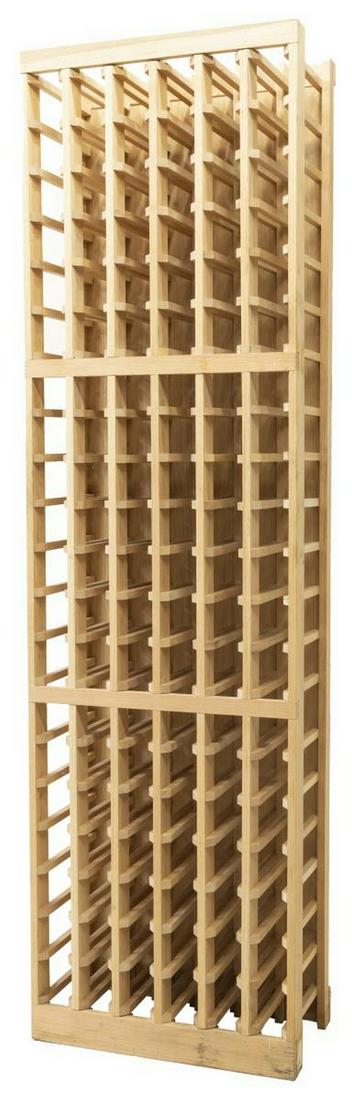LARGE WOODEN WINE BOTTLE RACK, 94" X 26.5": Large wooden wine bottle rack, late 20th c., approx 94"h, 26.5"w, 13"d **Provenance: from a private Austin, Texas estate collection** Start Price: $50.00