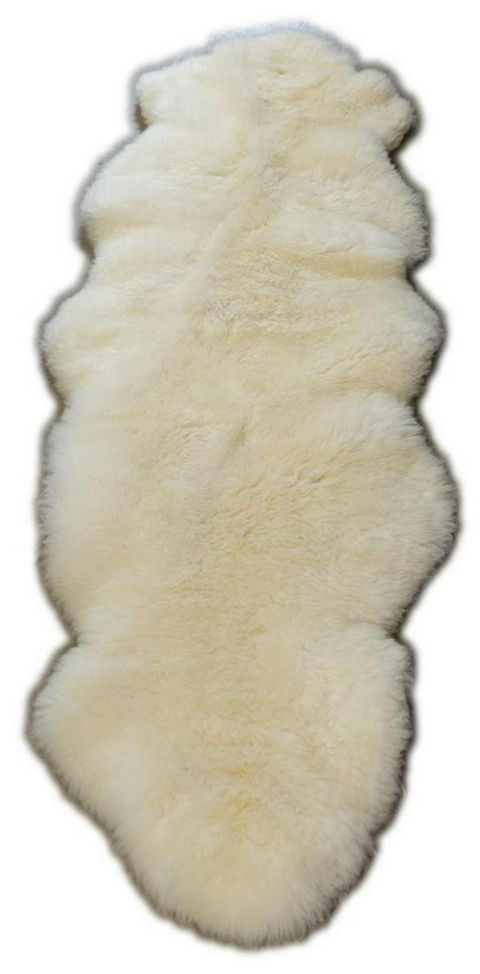 FLOKATI RUG/ THROW, 5'6" X 2'11": Flokati rug, off-white in color, approx 5'6"l, 2'11"w Start Price: $60.00