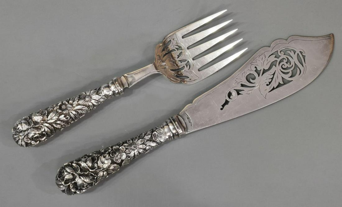 (2) BALTIMORE SILVERSMITHS REPOUSSE FISH SET (1 of 3)