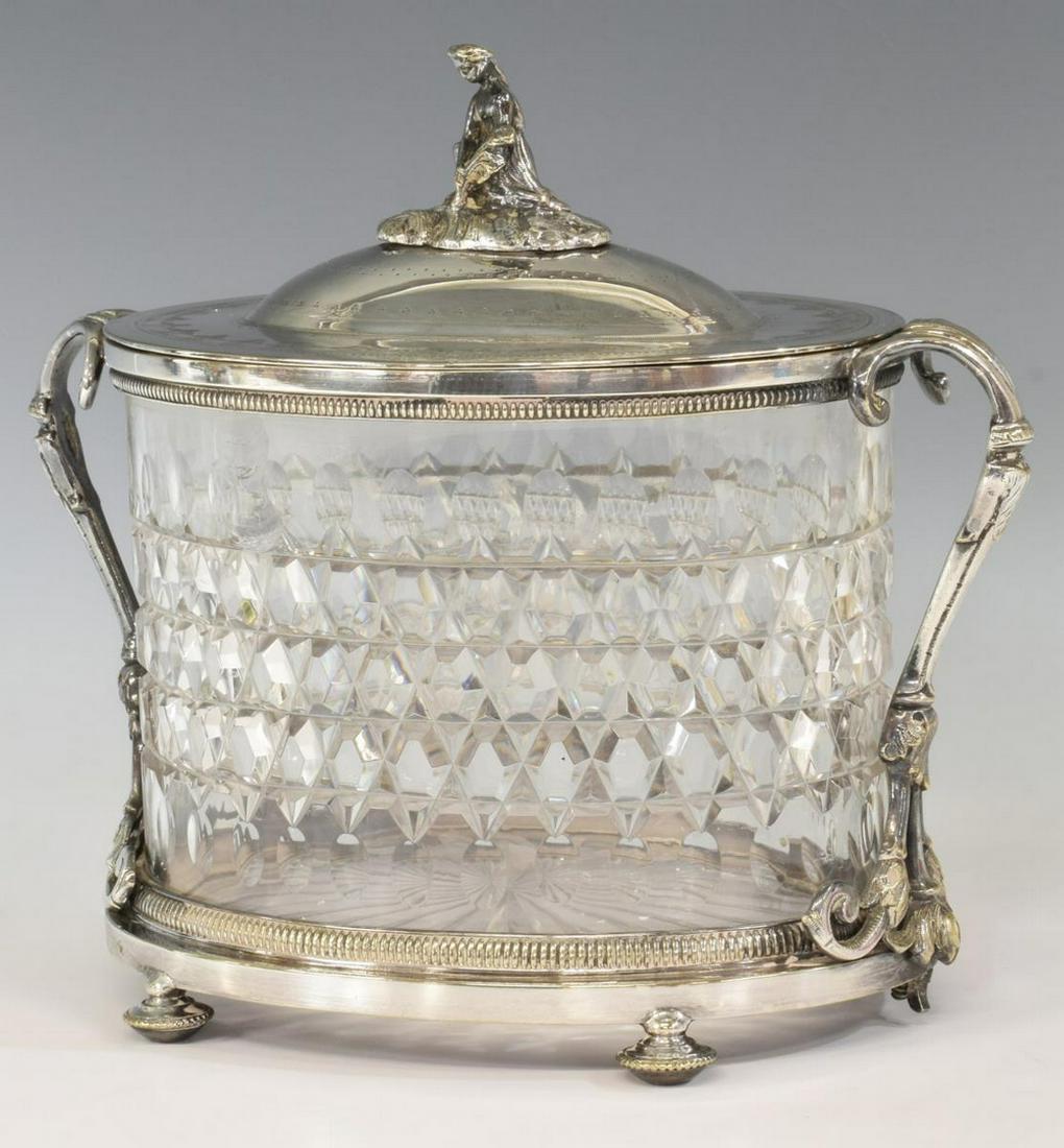 ENGLISH LATHAM & MORTON SILVERPLATE BISCUIT BOX (1 of 7)