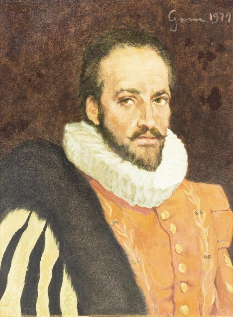 FRAMED PORTRAIT PAINTING OF A NOBLEMAN, 1974 (1 of 4)