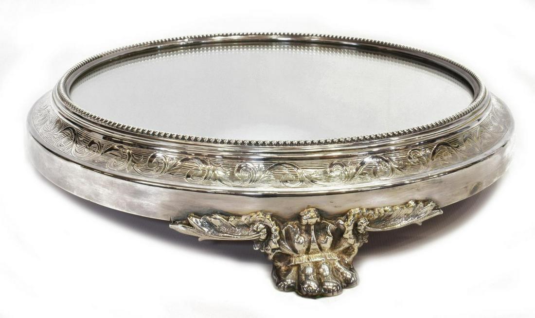ENGLISH HENRY WILKINSON SILVERPLATE PLATEAU (1 of 6)