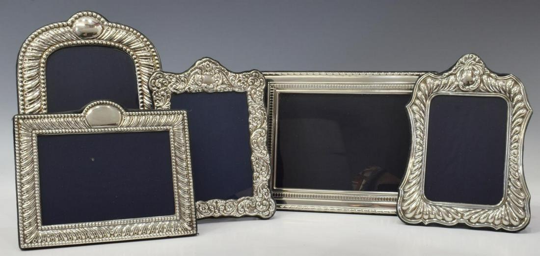 (5) CARRS SHEFFIELD STERLING SILVER PHOTO FRAMES (1 of 3)