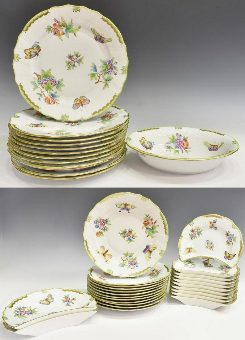 37) HEREND 'QUEEN VICTORIA' PARTIAL DINNER SERVICE (1 of 4)