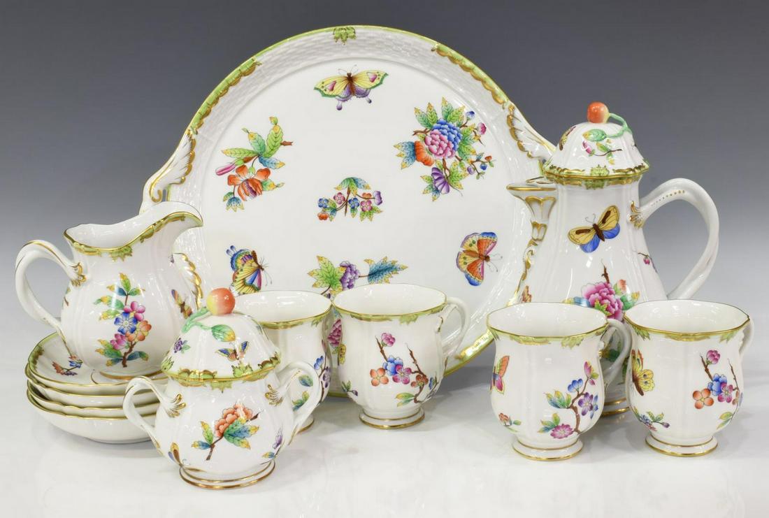 12) HEREND 'QUEEN VICTORIA' COFFEE SERVICE (1 of 6)