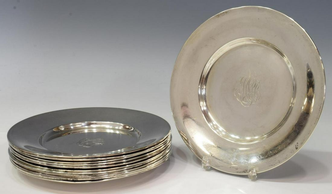 (12) REED & BARTON STERLING SILVER SMALL PLATES (1 of 3)