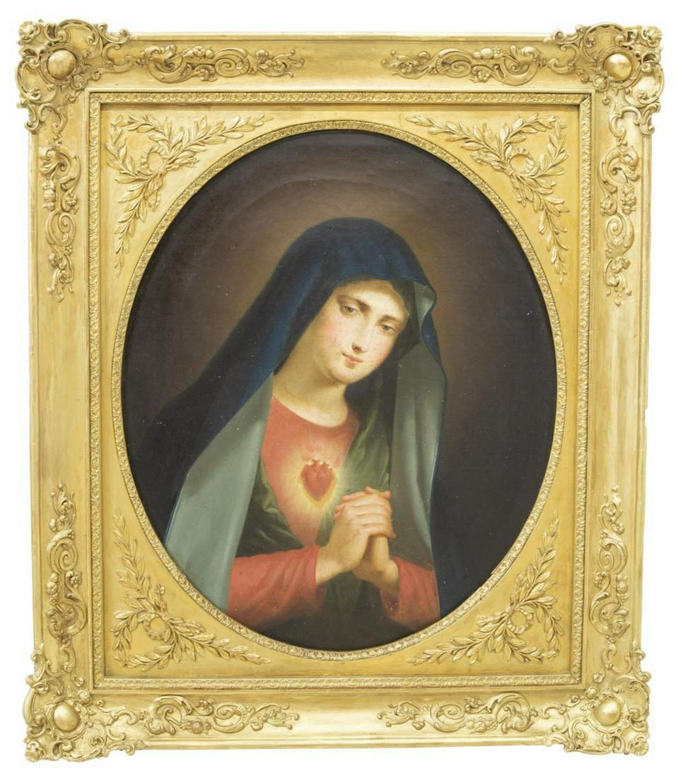 FRAMED IMMACULATE HEART OF MARY RELIGIOUS PAINTING (1 of 3)