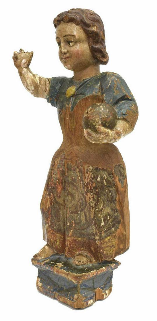 RELIGOUS CHRIST SALVATOR MUNDI SANTO ALTAR FIGURE (1 of 6)