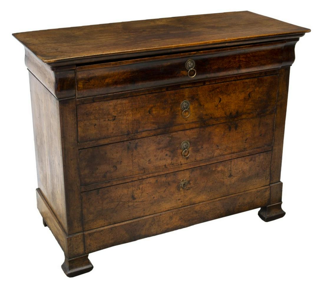 FRENCH CHARLES X FOUR-DRAWER MAHOGANY COMMODE (1 of 5)