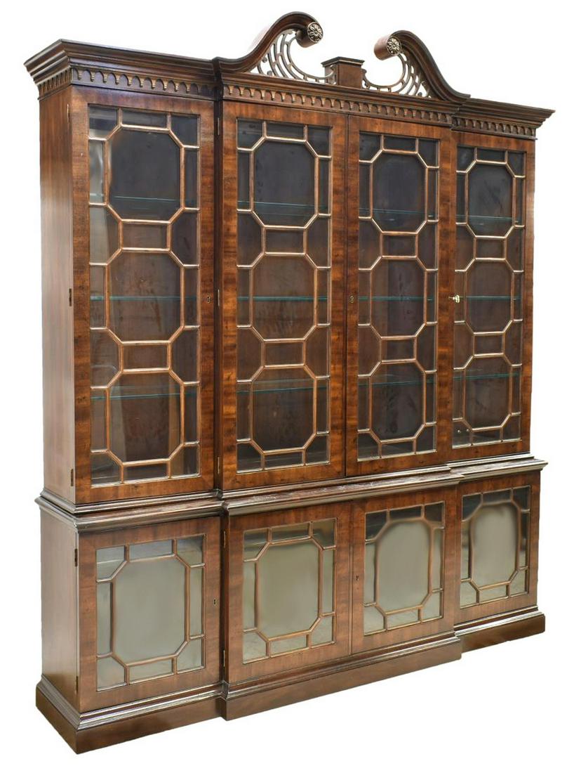 HENREDON CHINESE CHIPPENDALE STYLE BOOKCASE (1 of 3)