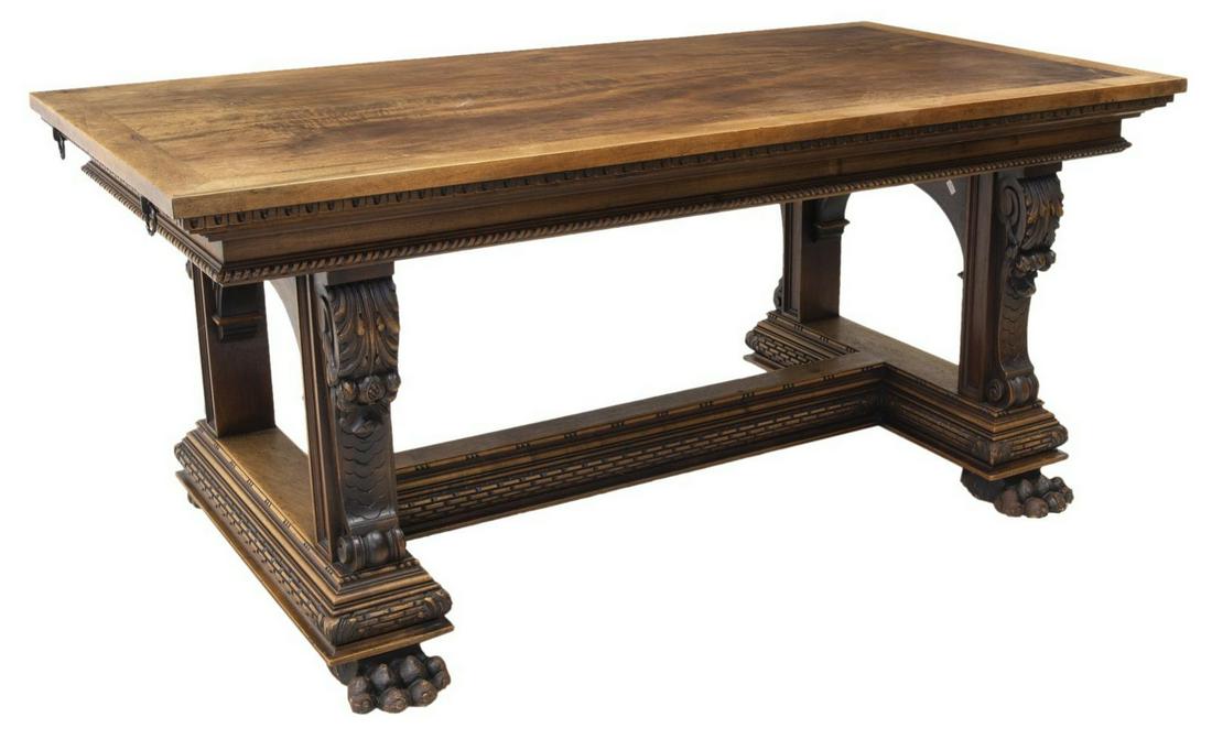 ITALIAN RENAISSANCE REVIVAL EXTENSION DINING TABLE (1 of 3)