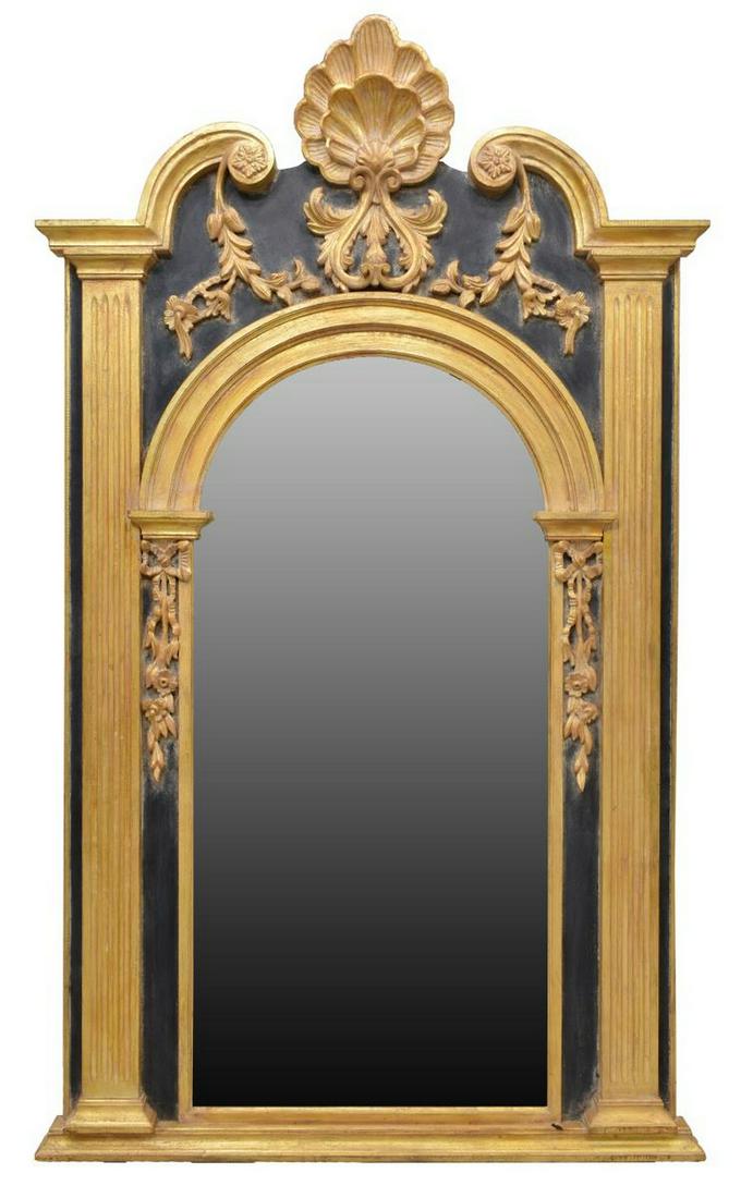 LARGE LABARGE PARCEL GILT WALL MIRROR, 93" X 55" (1 of 4)