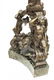 2) MONUMENTAL FRENCH BRONZE TORCHIERE LAMPS, 108"H - 10