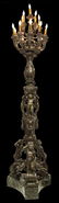 2) MONUMENTAL FRENCH BRONZE TORCHIERE LAMPS, 108"H - 4