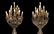 2) MONUMENTAL FRENCH BRONZE TORCHIERE LAMPS, 108"H - 6