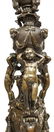 2) MONUMENTAL FRENCH BRONZE TORCHIERE LAMPS, 108"H - 8