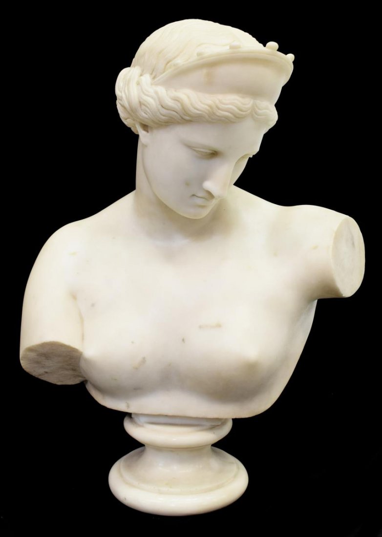 GUISEPPE ROSSI (D.1907) MARBLE VENUS BUST, 1879 (1 of 4)