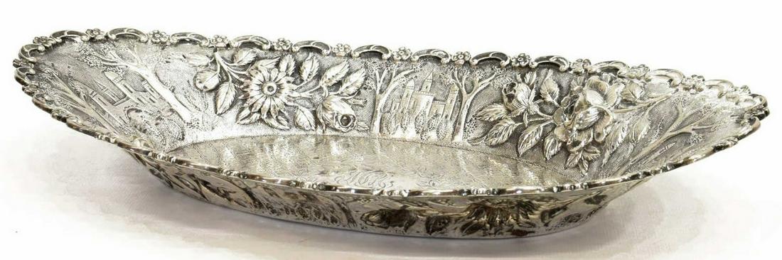 A.G. SCHULTZ & CO. REPOUSSE STERLING SERVING PLATE (1 of 4)