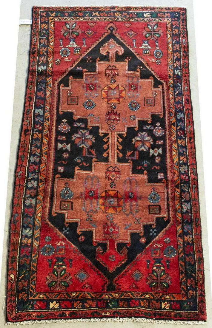 HAND-TIED PERSIAN HAMADAN RUNNER RUG, 7'10" X 4'0" (1 of 4)