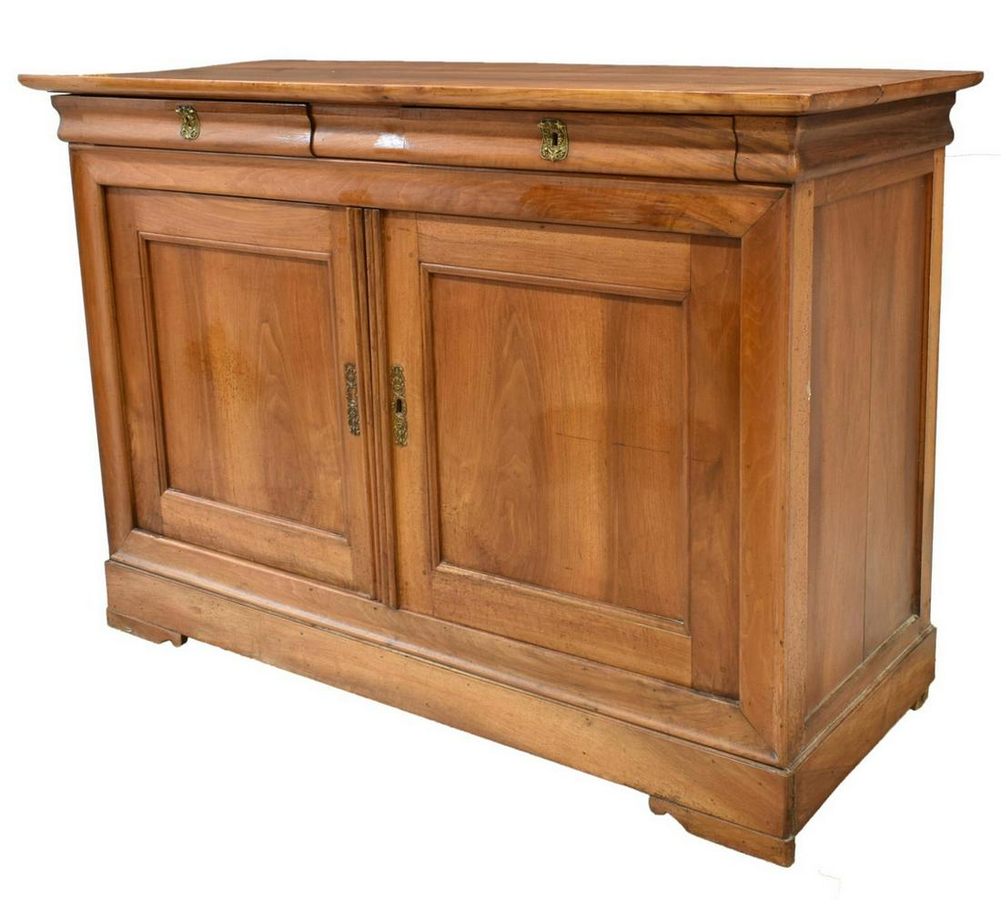 FRENCH LOUIS PHILIPPE MIXED WOOD SIDEBOARD SERVER (1 of 5)
