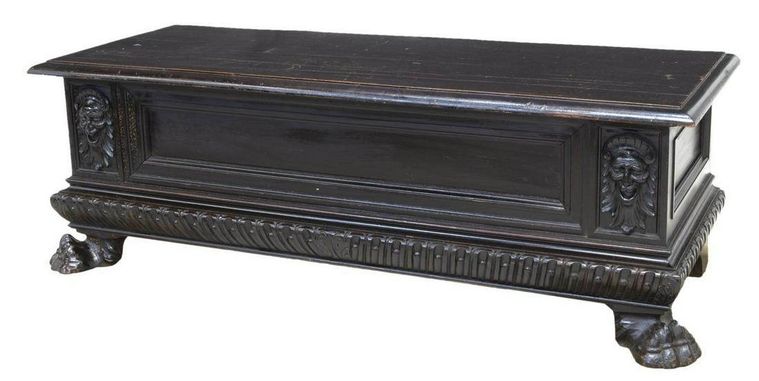 ITALIAN RENAISSANCE REVIVAL WALNUT COFFER (1 of 4)