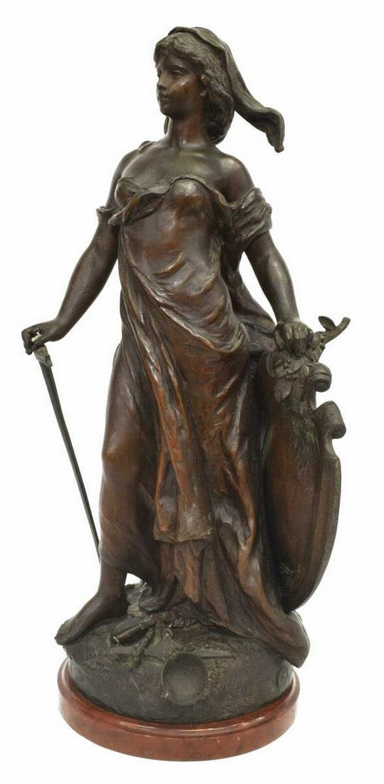FRENCH PATINATED METAL JUSTICE AFTER HIP. MOREAU (1 of 7)