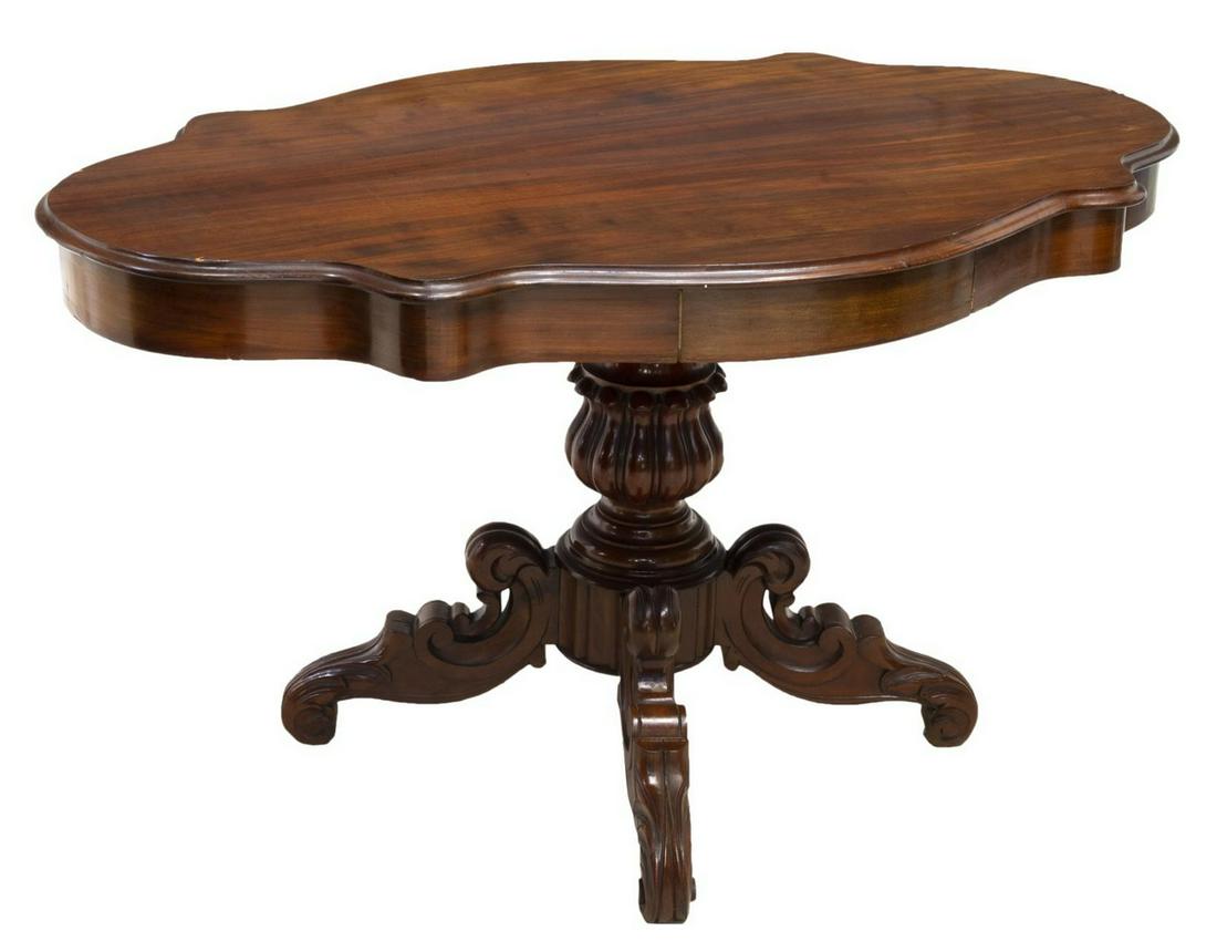 FRENCH NAPOLEON III MAHOGANY CENTER TABLE (1 of 3)