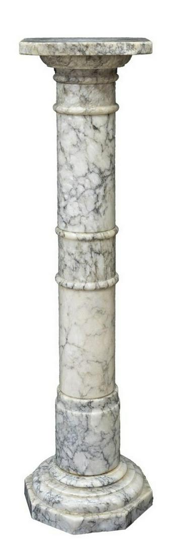 MARBLE COLUMN DISPLAY PEDESTAL PLANT STAND (1 of 2)
