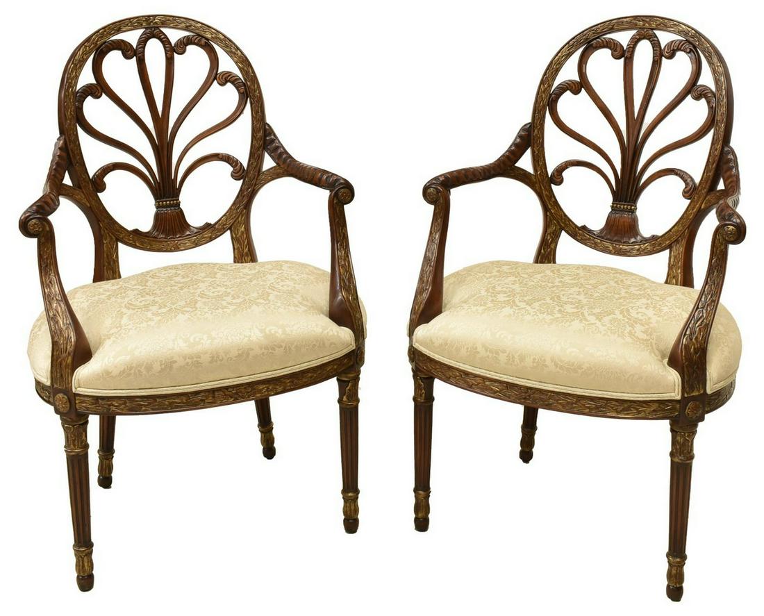 (2) THEODORE ALEXANDER NEOCLASSICAL ARMCHAIRS (1 of 2)
