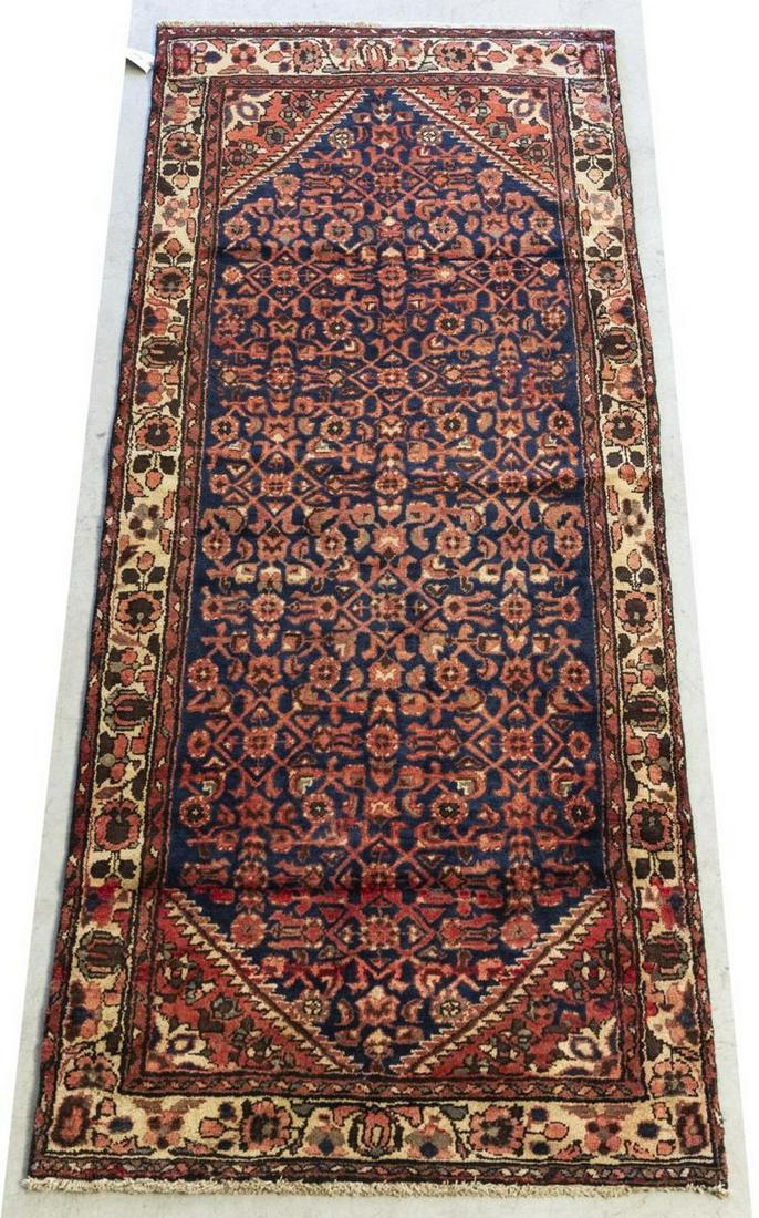 HAND-TIED PERSIAN HAMADAN FLOOR RUNNER 8'10" X 3'9 (1 of 4)