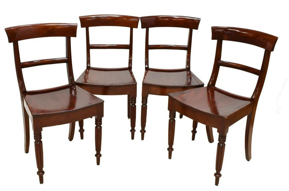 (4) REGENCY STYLE MAHOGANY SIDE CHAIRS (1 of 2)