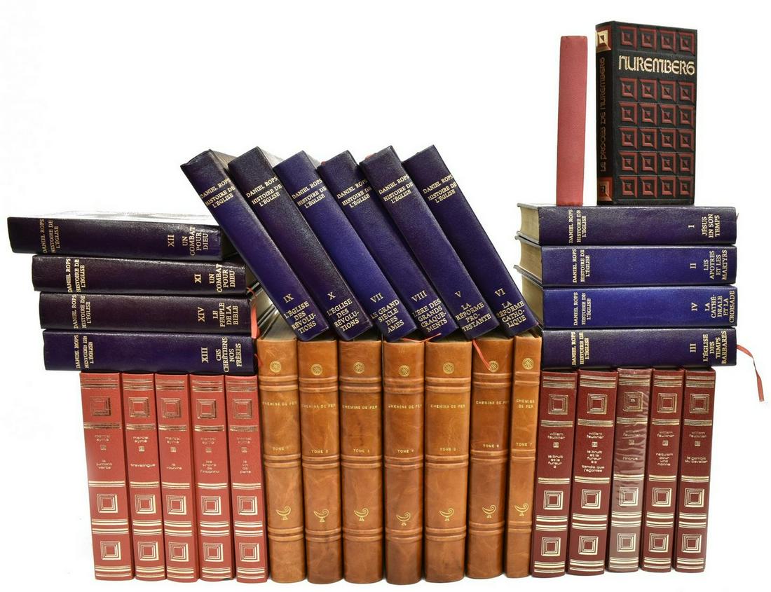 (32) FRENCH LIBRARY SHELF BOOKS (1 of 3)