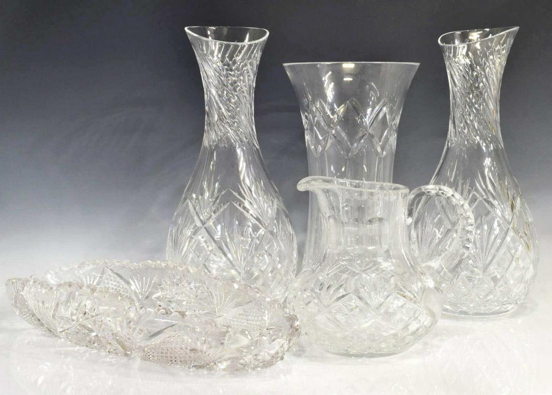 (5) CUT-GLASS CRYSTAL TABLEWARE, STUART, ATLANTIS (1 of 4)