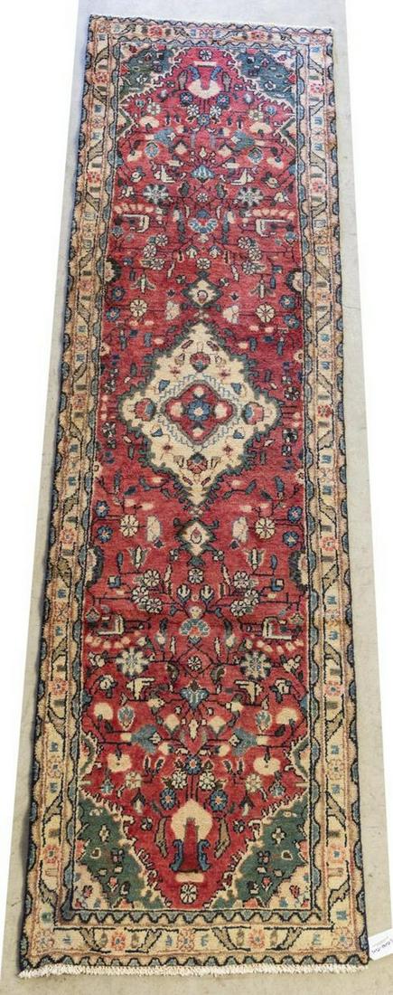HAND-TIED PERSIAN HAMADAN FLOOR RUNNER 10'1"X 2'9" (1 of 4)