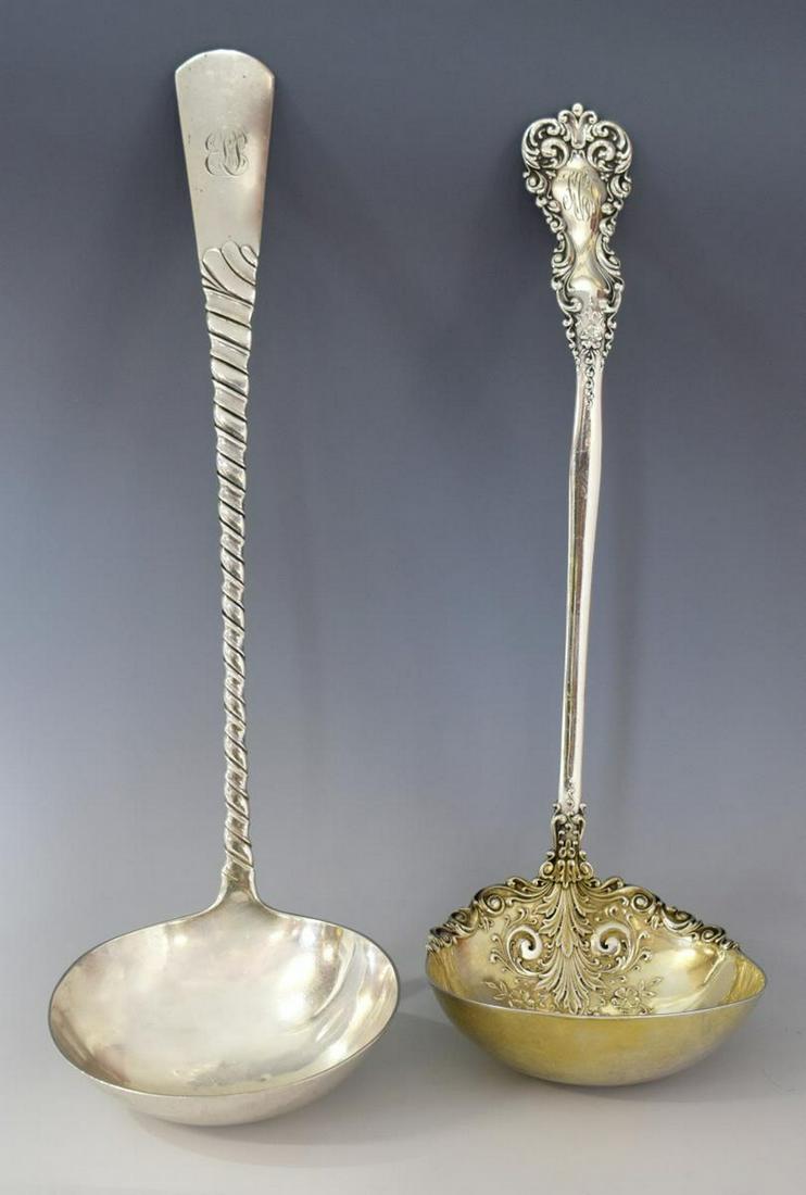(2) INTERNATIONAL & GORHAM STERLING PUNCH LADLES (1 of 6)
