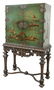 DECORATIVE CHINOISERIE CABINET ON STAND