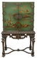 DECORATIVE CHINOISERIE CABINET ON STAND - 2